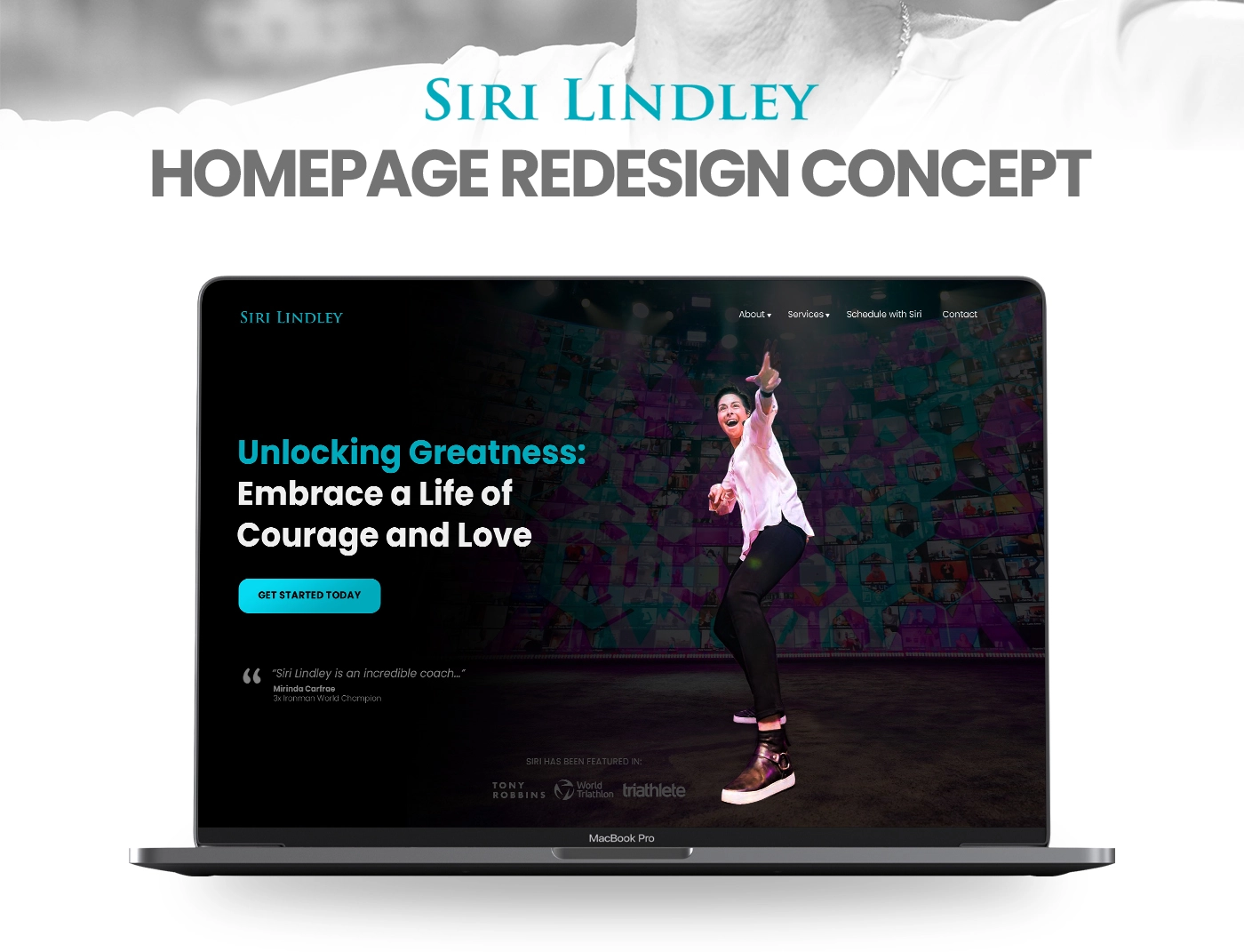 Siri Lindley Homepage Redesign Concept