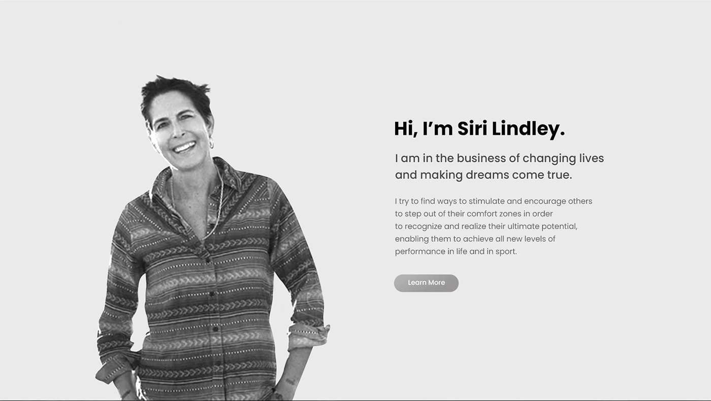 Siri Lindley Homepage Redesign Concept