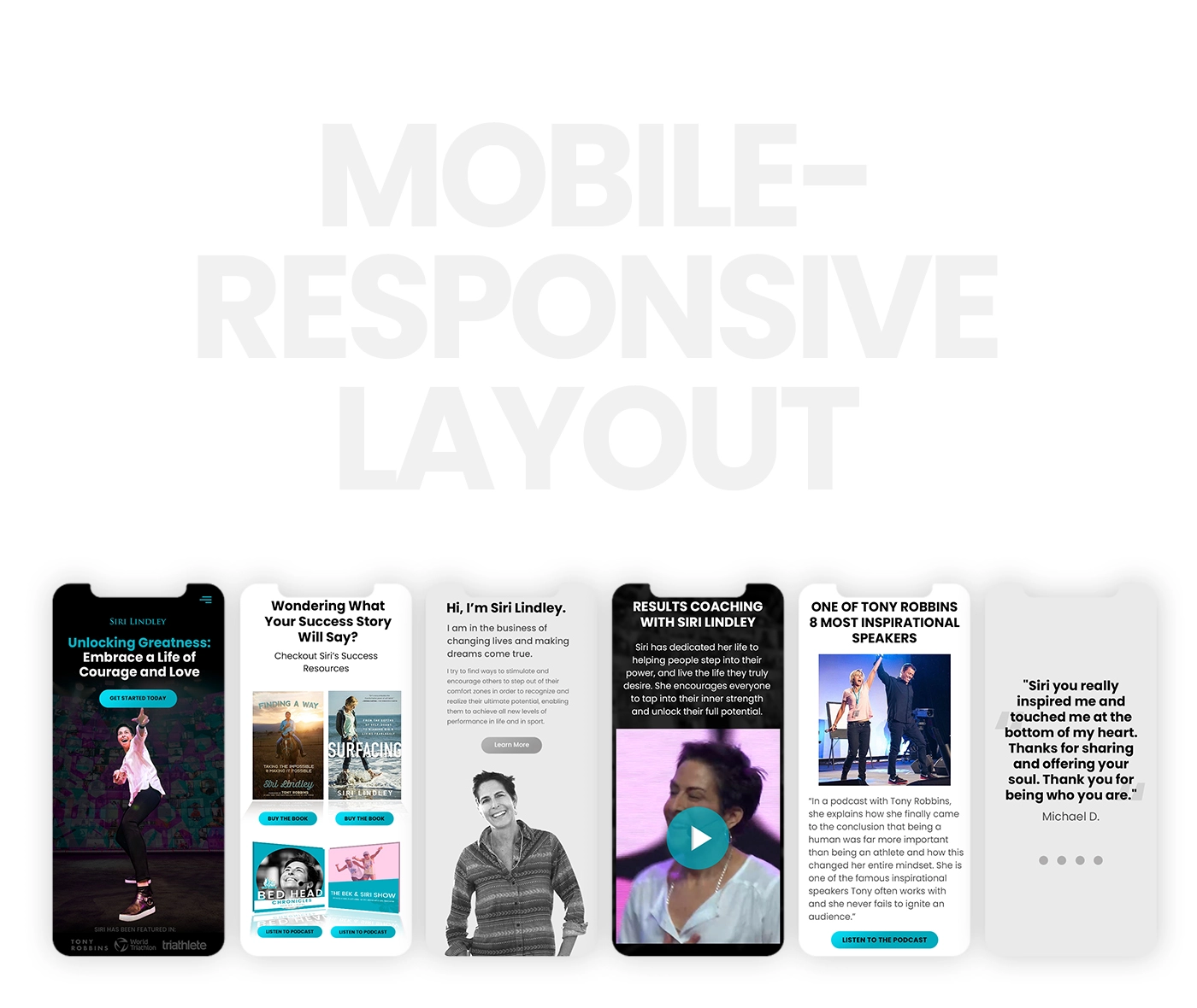 Siri Lindley Homepage Redesign Concept