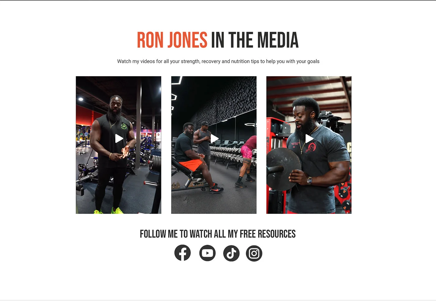 Big Ron Jones - Health and Fitness Coach